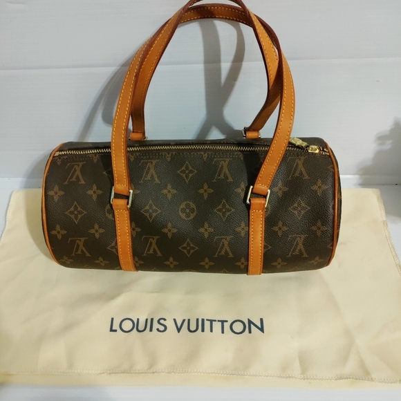 Louis Vuitton Papillon Handbag Monogram Canvas 30 Brown - Picture 1 of 17